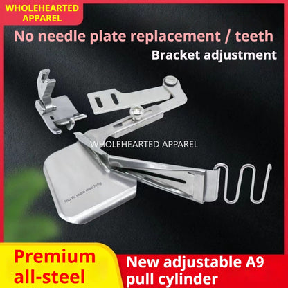 1691★  Flat car new A9 hemming device, adjustable free needle plate pulling cylinder T9 hemming presser foot★