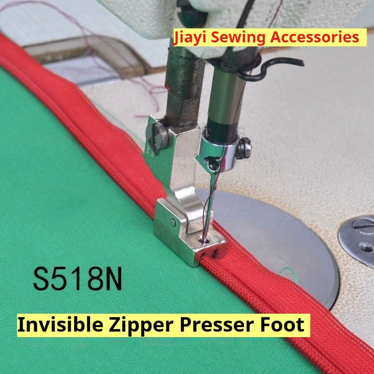 1522★  Sewing machine accessories S518NS invisible zipper presser foot industrial flat car sewing machine flat sewing machine zipper presser foot all steel★