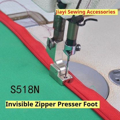 1522★  Sewing machine accessories S518NS invisible zipper presser foot industrial flat car sewing machine flat sewing machine zipper presser foot all steel★
