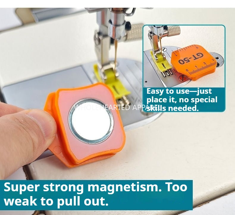 1598★  [Accurate rib] New flat car plastic magnet sizing fabric anti-roll rib with scale multi-function locator sewing machine accessories★