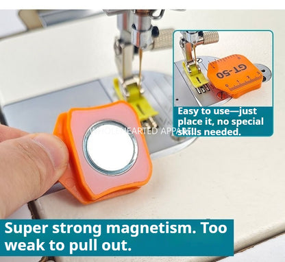 1598★  [Accurate rib] New flat car plastic magnet sizing fabric anti-roll rib with scale multi-function locator sewing machine accessories★