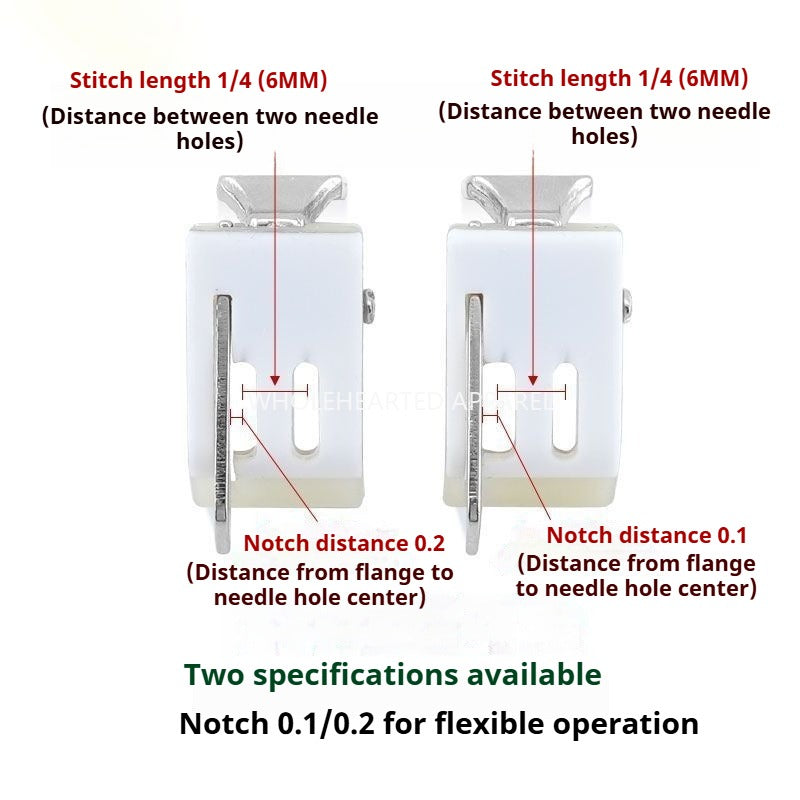 1690★  Smart foot MT260 double needle car right with knife presser foot 1/4 needle distance Teflon plastic stop edge presser foot 0.10.2 stop★