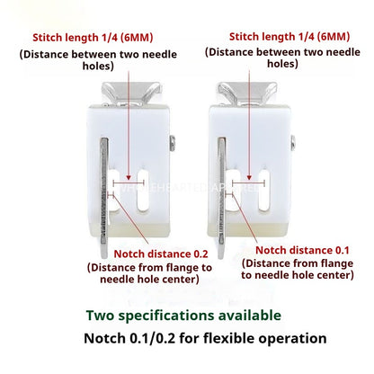 1690★  Smart foot MT260 double needle car right with knife presser foot 1/4 needle distance Teflon plastic stop edge presser foot 0.10.2 stop★