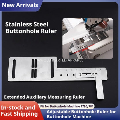 1615★  New keyhole machine button ruler adjustable auxiliary tools 1790/781 positioning ruler gauge tool sewing accessories★