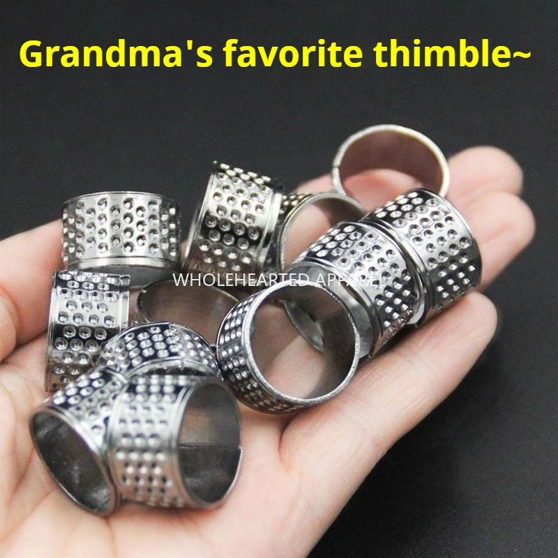1670★ Dedal engrosado antiguo, dedal de punto de cruz cosido a mano para el hogar, dedal de aro, anillo de costura, anillo protector de dedo de boda★