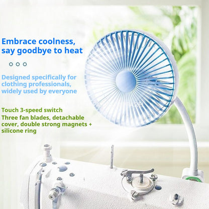1278★ Nouveau ventilateur spécial machine à coudre 6,5 pouces, vitesse de vent puissante, double aimant, ventilateur électrique plat industriel pour voiture★