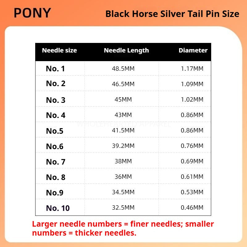 1514★ Aiguilles à broder indiennes authentiques PONY, marque cheval, marque cerf, queue dorée, 25 pièces/sachet★