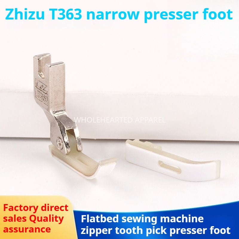1479★ Prensatelas de plástico Smart foot T363 para coche plano industrial, para ordenador, para coche plano, de uso general, de teflón, de goma, blanco★