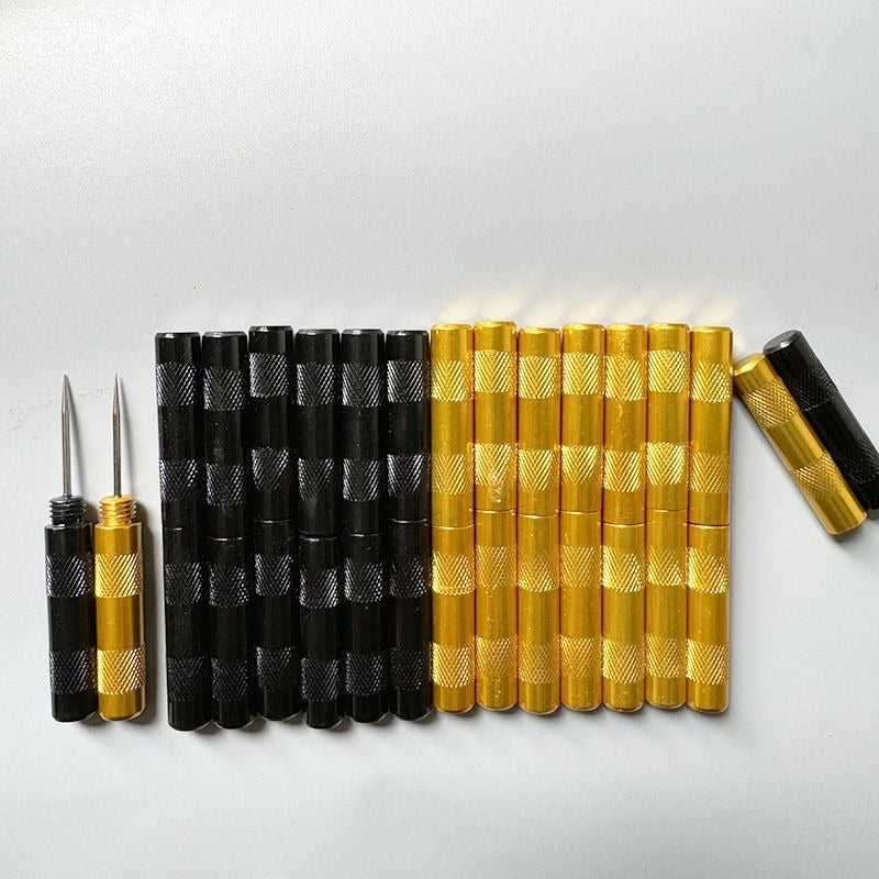 1674★  Mini awl, extra-pointed awl/leather cone, reaming, handmade cowhide DIY metal handle cone with hat Thousand pieces pass★
