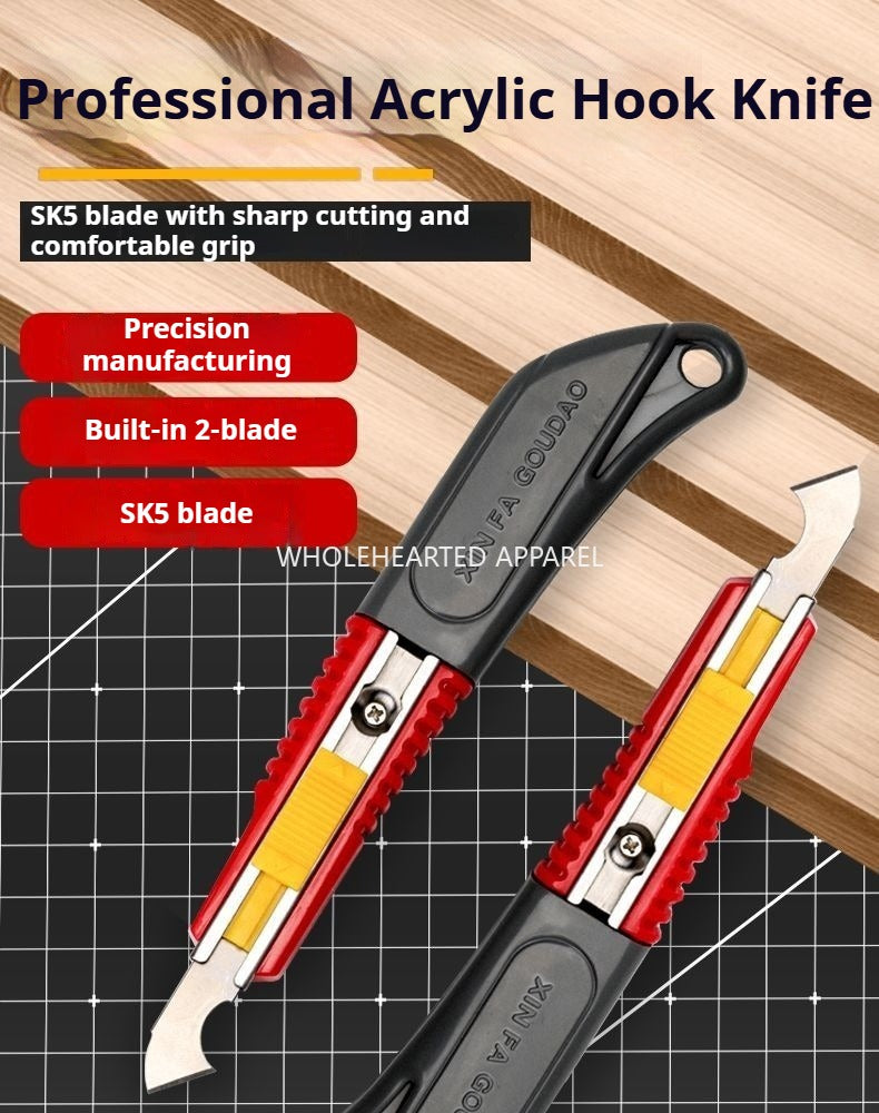 1574★ Couteau à crochet gabarit, couteau utilitaire, coupe-plaques, couteau de travail robuste, couteau de finition, couteau à crochet pour la découpe d'objets, outil de couture★
