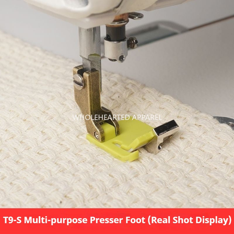 1639★  New T9-S plastic Teflon presser foot computer flat car rib crimping edge folding multi-purpose presser foot sewing accessories★