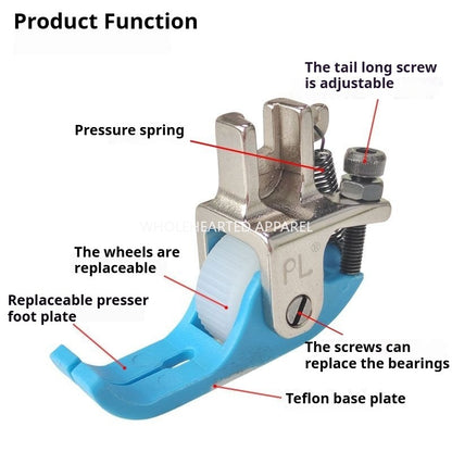 1143★  New flat car special Teflon narrow roller presser foot anti-eating cloth rush cloth★