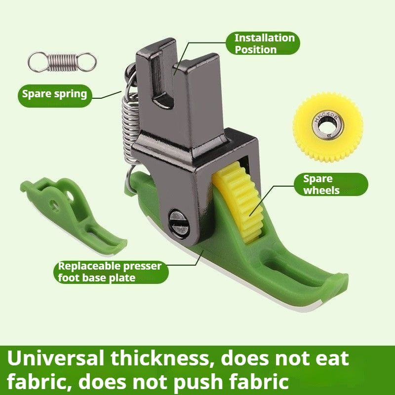 1684★  New T58N plastic roller presser foot computer flat car sewing machine zipper presser foot narrow presser foot 0.3 pressing line thickness universal★