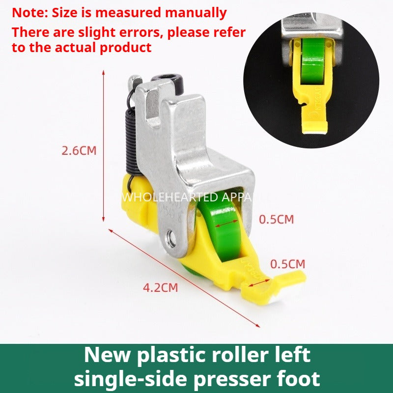 1004★ flat car new Teflon plastic roller unilateral presser foot JY36 unilateral upper zipper presser foot sewing machine accessories★