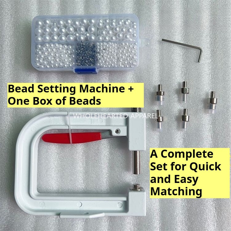 1583★  Portable handmade set bead machine hand-pressed rhinestone non-porous ABS imitation pearl four-claw nail DIY jewelry accessories★