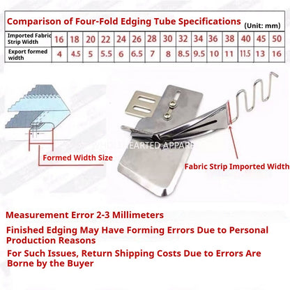 1071★  Sewing machine universal hemming device, household pull tube double-pack four-fold mouth, curved mouth, new curved mouth★
