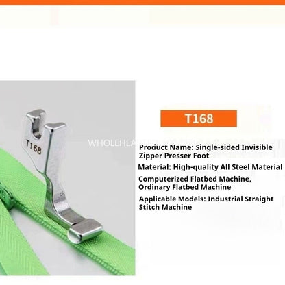 1069★  Model number T69 (adjustable) Invisible zipper presser foot with notch Multifunctional zipper presser foot Computer flat car Industrial flat seam★