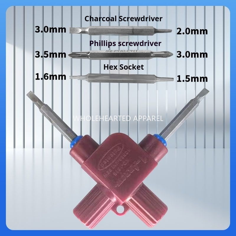 1221★ Destornillador multifuncional 5 en 1, herramienta de costura para fábricas de ropa, con cuchillo hexagonal de una palabra★