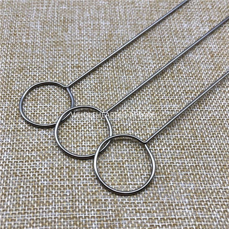 1109★ Juego completo de agujas de crochet de acero inoxidable con pasador de cinta de crochet súper largo, herramienta para enhebrar cuerdas, aguja para enhebrar cinta de crochet antiorejas★
