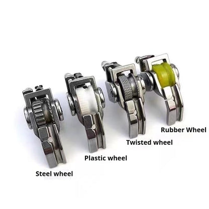 1594★  Flat car new with groove inlay rope roller presser foot pull rope bag rope wheel presser foot P69 new curtain inlay tool★