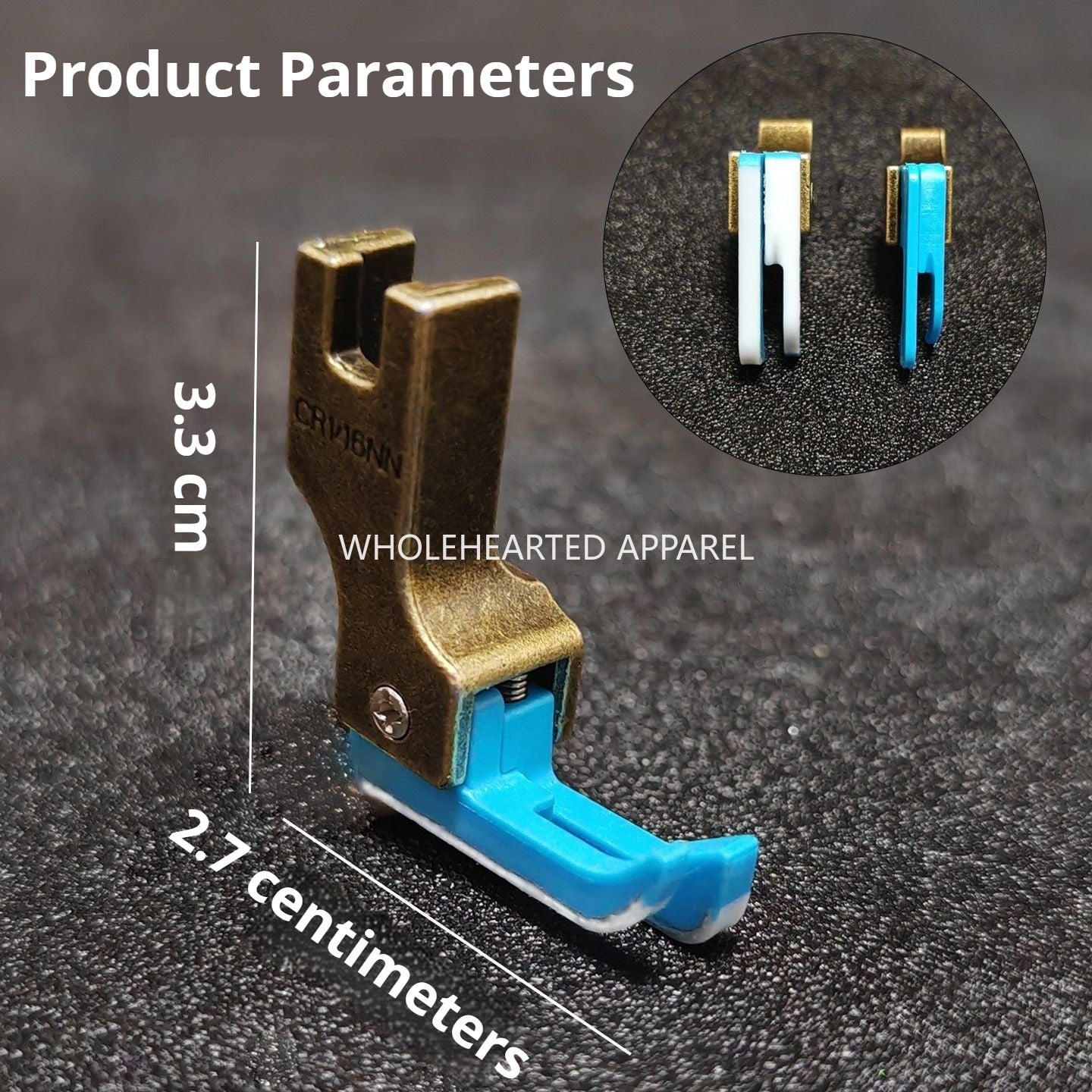 1687★  [Narrow 0.2/0] Plastic high and low presser foot flat car on zipper pressing line Teflon Oxford stop edge★