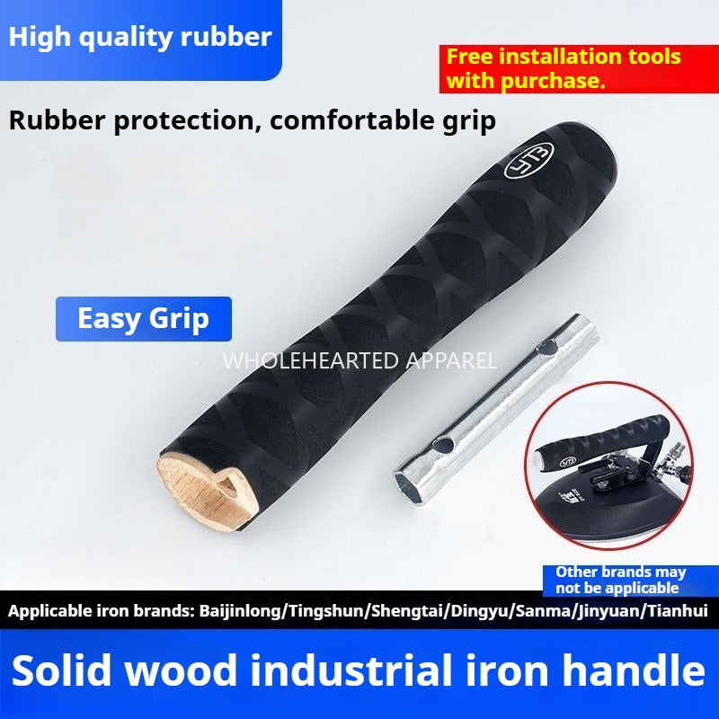 1476★  Dingyu industrial iron, solid wood handle, rubber wrap, comfortable grip, Shengtai iron replacement handle is easy to install★