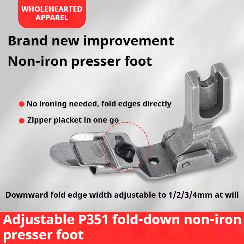 1268★  Industrial sewing machine foot press flat car non-ironing downward folding edge press foot curling edge press foot computer flat car folding edge press foot★