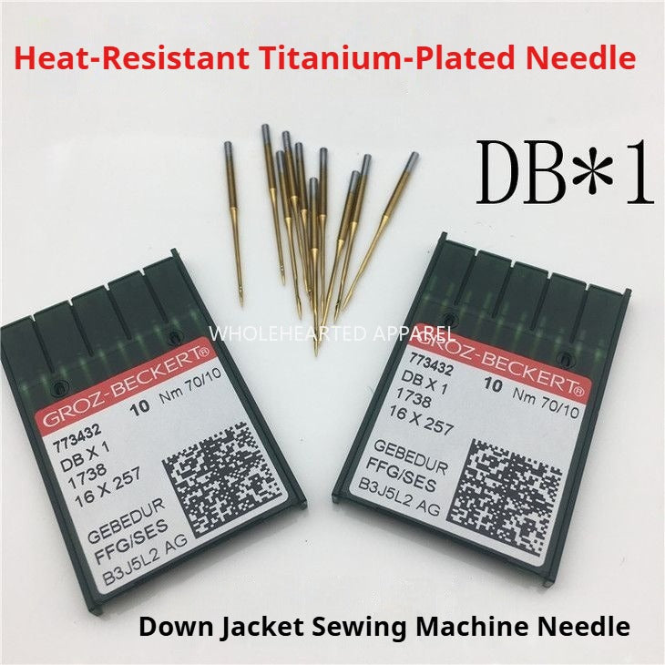 1144★ Aguja de oro alemana DB * 1 Aguja Groz Aguja plana para coche Chaqueta de plumón de titanio resistente al calor Aguja de oro★