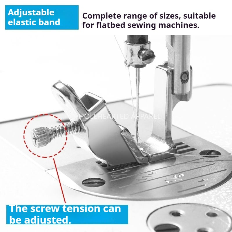 1405★ Prensatelas de banda elástica de acero para automóvil plano S537, prensatelas de banda elástica, accesorios para máquina de coser, prensatelas con correa para el hombro, pliegue elástico★