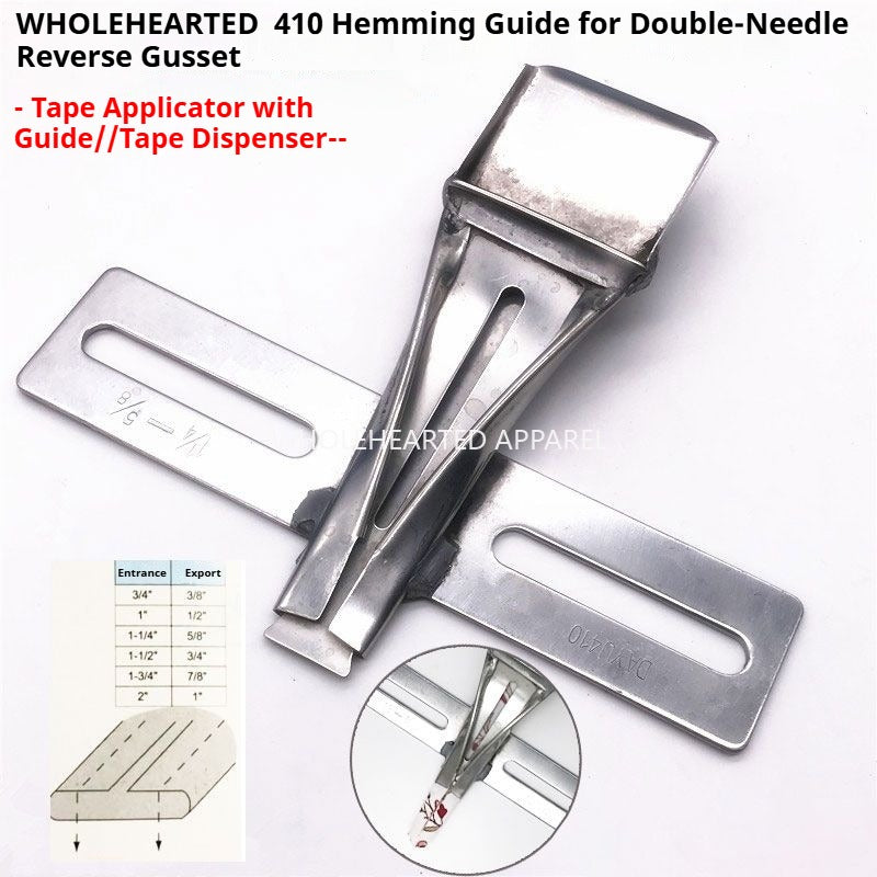 1166★ DAYU410 Tubo de tracción con doble aguja, adhesivo anti-orejas con tela para las orejas y tubo de planchado para dobladillos, fabricante de cintas★