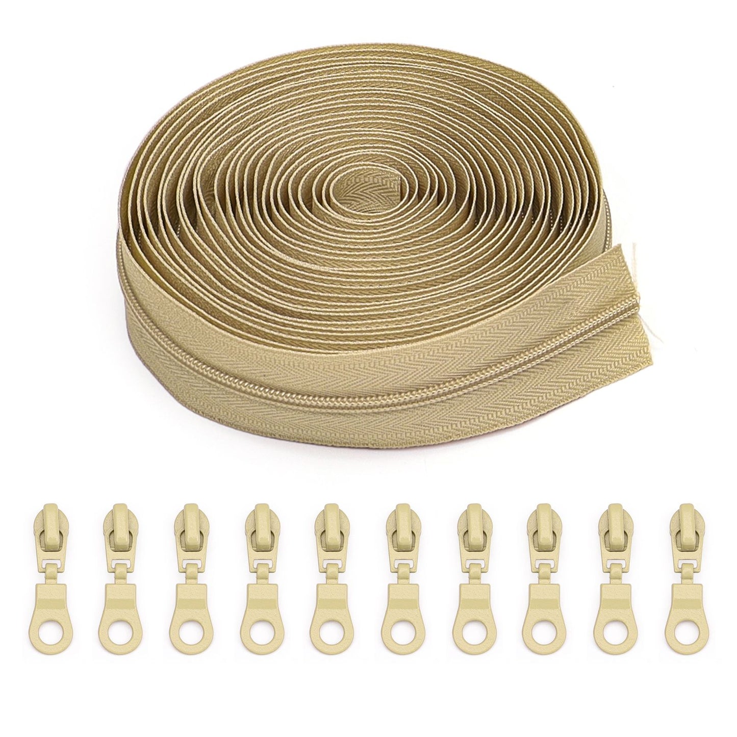 3071  Zipper No. 3 is wearing a solid color nylon set, luggage zipper, various packages 4.5 meters + 10 color Jitong heads = 1 pack