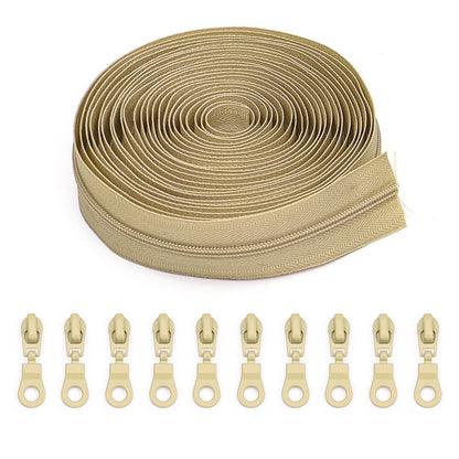 3071  Zipper No. 3 is wearing a solid color nylon set, luggage zipper, various packages 4.5 meters + 10 color Jitong heads = 1 pack