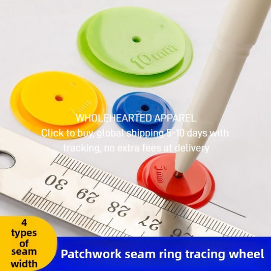 1602★  [3826 people's favorites] DIY patchwork clothing fabric sewing tools, sewing ring, line tracing wheel, line tracer, sewing ring, four sets