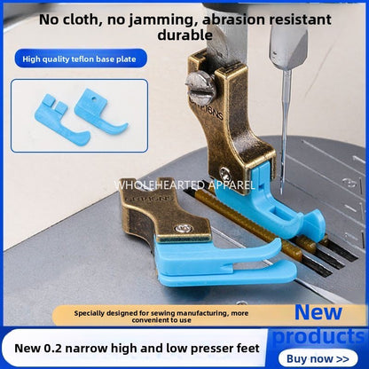 1679★  Sewing machine computer flat car universal new 0.2 narrow high and low pressure foot Teflon material wear-resistant and anti-cardboard cloth