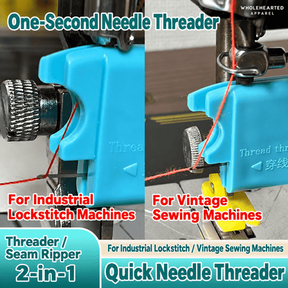 1059★ New Arrivals 2 | More Options | Universal Quick Needle Threader with Seam Ripper for Industrial and Vintage Home Sewing Machines.