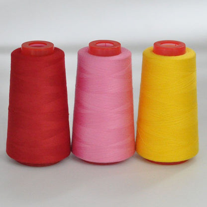 3053  Thread 402 Sewing Thread Household High Speed Thread Sewing Machine Pagoda Polyester Flat Car Large Roll Black and White Color