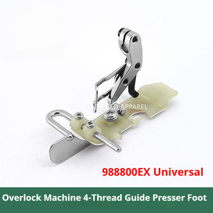 1762★ Four-Thread Overlock Edge Guide Presser Foot for Collar and Waist Sewing with Teflon Base ★