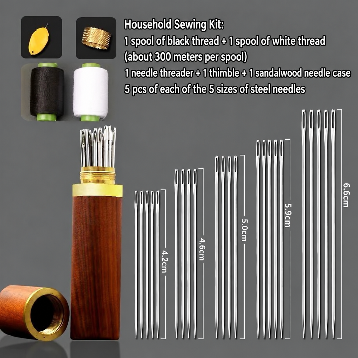 1917★ Traditional Hand Sewing Needles, Steel Needles for Clothing and Quilting, Large-Eye and Fine Sizes.