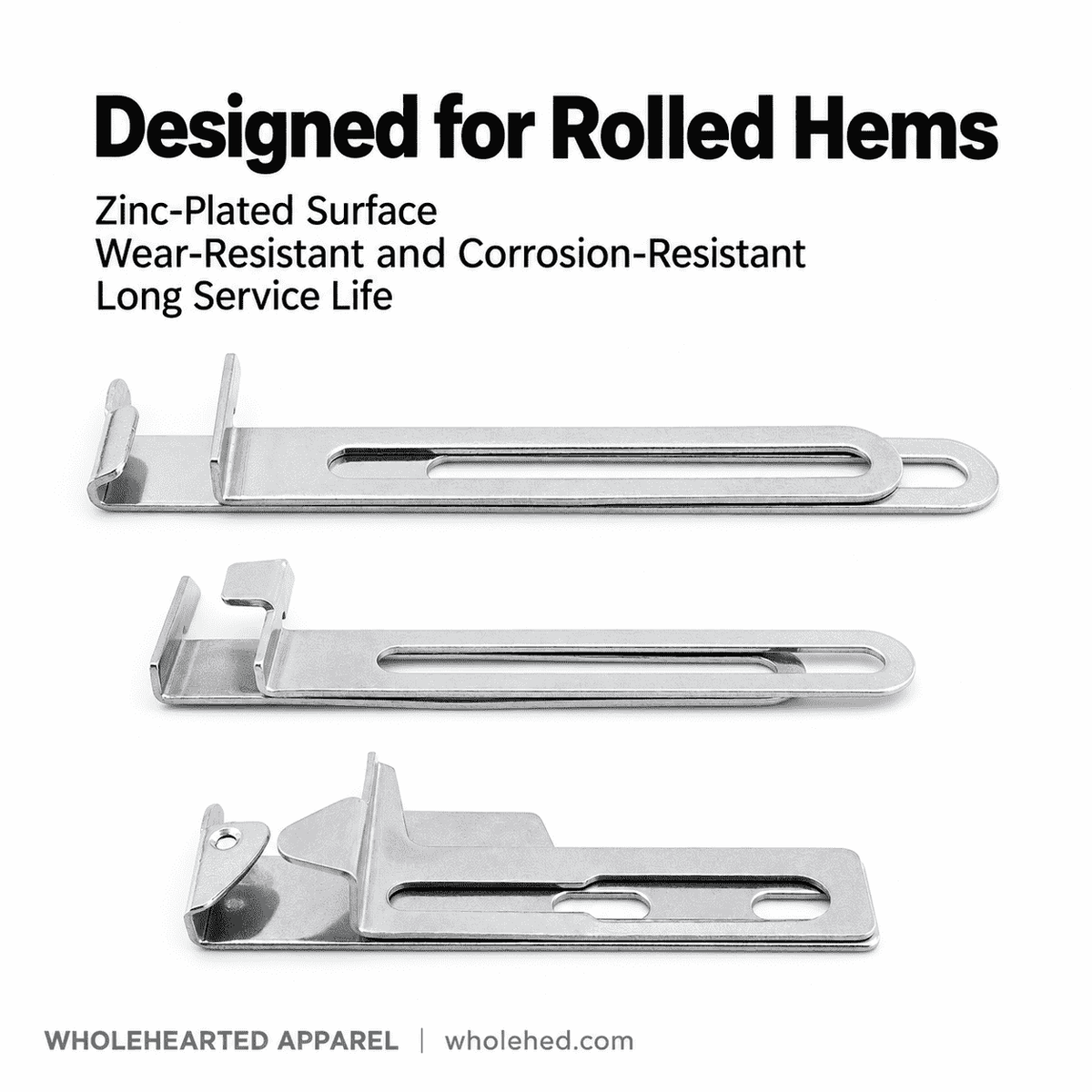 1767★ Adjustable Square Head Hemming Guide for Three-Needle Five-Thread Coverstitch Machine Sleeves and Necklines.