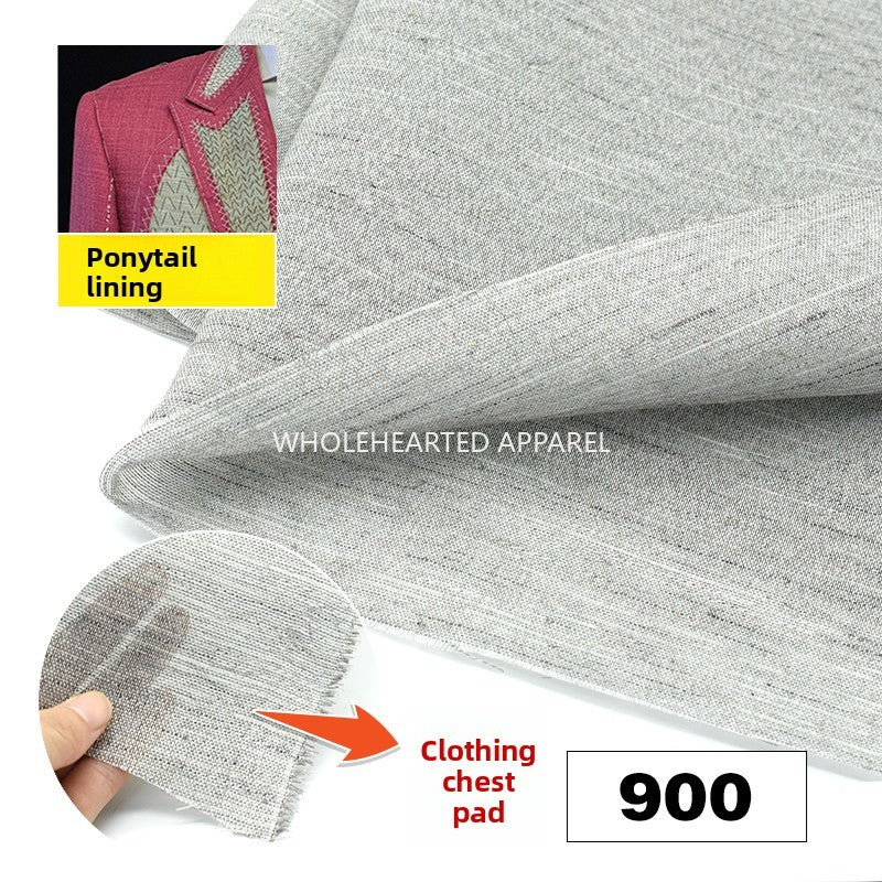 3921★ Forro de carbono negro, forro de cola de caballo, forro de cáñamo, forro de pecho, corte alto para ropa de hombre, forro de pieza de pecho, accesorios de ropa personalizados para trajes de alta gama