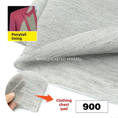 3921★ Forro de carbono negro, forro de cola de caballo, forro de cáñamo, forro de pecho, corte alto para ropa de hombre, forro de pieza de pecho, accesorios de ropa personalizados para trajes de alta gama