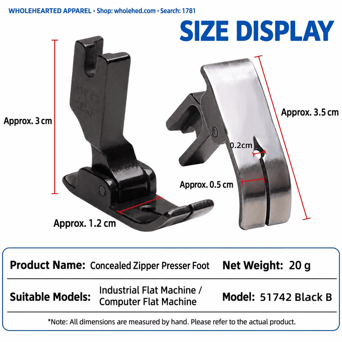 1781★ Universal Black Carbon Steel Anti-Skip Stitch Presser Foot for Industrial and Computerized Sewing Machines.
