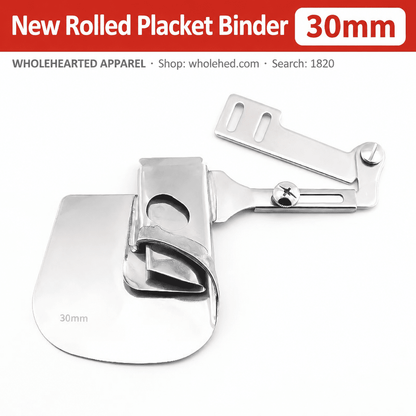 1820★ New Adjustable Rolled Placket and Curtain Edge Binder for Flatbed Sewing Machines, Suitable for Thin and Thick Fabrics