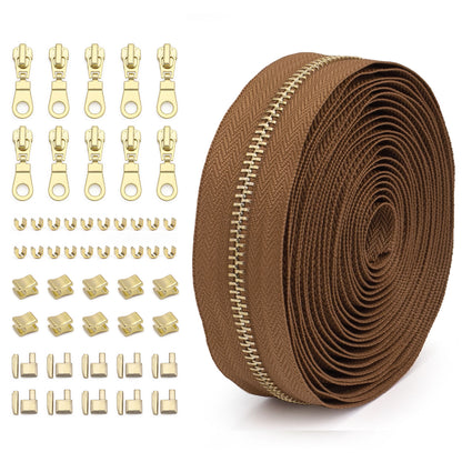 3073  Zipper No. 5 solid color metal suit clothing jacket jewelry luggage available can be opened and closed tail length zipper