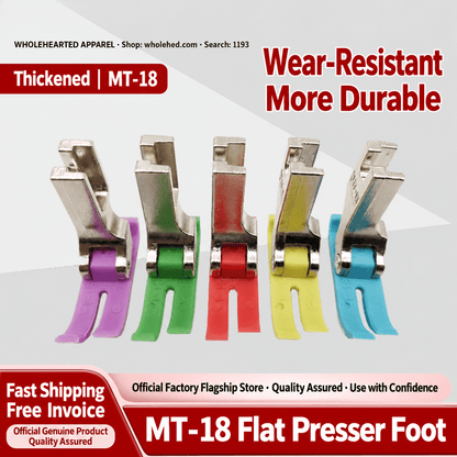 1193★ MT-18 Thickened Wear-Resistant Plastic Presser Foot for Industrial Computerized Lockstitch Sewing Machines.