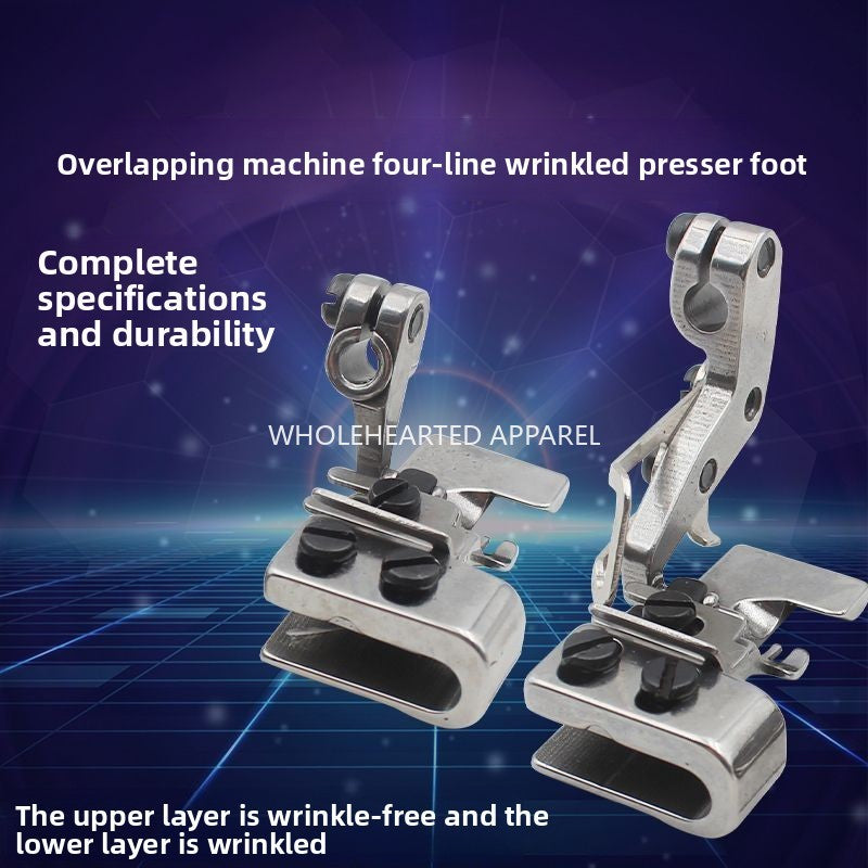 1541★  Discounted wrinkle presser foot, four-wire and five-wire edge locking machine, discounted wrinkle presser foot, double-layer sewing machine accessories