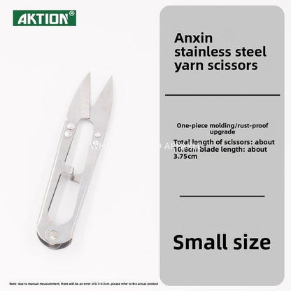 1686★ Tijeras de hilo de acero inoxidable Anxin, tijeras pequeñas para punto de cruz, costura de ropa, tijeras pequeñas para bricolaje hechas a mano, herramienta para cortar hilo