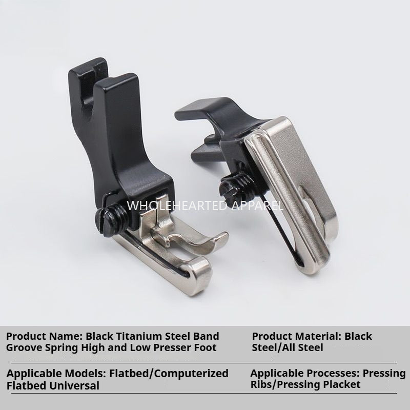 1738★ New Model Premium Dual Spring Grooved High Low Presser Foot Lockstitch Machine Cord Piping Insertion And Topstitching★