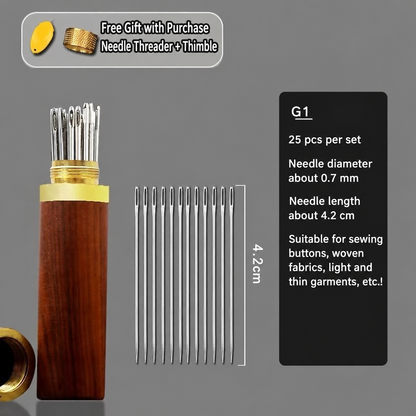 1917★ Traditional Hand Sewing Needles, Steel Needles for Clothing and Quilting, Large-Eye and Fine Sizes.