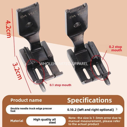 1577★  Double needle car 0.1 all-steel stop 2 gears edge presser foot sewing machine with knife positive and negative left and right with knife pressing line high and low presser foot